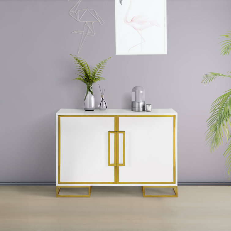 Mercer41 Synchrony White and Gold 2Door Accent Wayfair